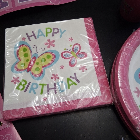 Birthday Supplies For A Little Girl Butterfly Theme - Picture 3 of 8